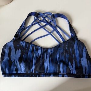 lululemon athletica Blue & Black Strappy Sports Bra